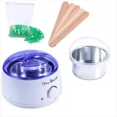 OEM - Set Completo Depilación Cera Dura Fácil y Seguro Incluye Cera 100gramos y Palillos Aplicadores