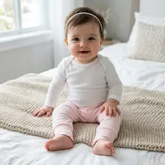 ECOBEBE - Pantalón Bebé Rosado 100% Algodón Orgánico