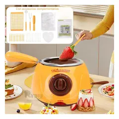 OEM - Olla Eléctrica Para Derretir Chocolate Kit Repostería Fondue 250ml