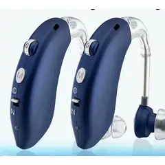 GENERICO - AURICULAR AUDIFONO AMPLIFICADOR SORDERA sordo RECARGABLE AZUL 72 HORAS