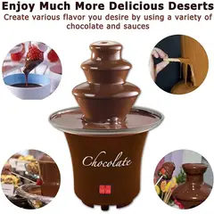 OEM - Fuente de Chocolate Eléctrica 3 Niveles - Fondue para Fiestas y Eventos