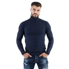 GENERICO - Polo Camiseta Calentador térmico para Hombre cuello alto cafarena