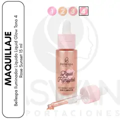 GENERICO - Bellespa Iluminador Líquido Liquid Glow Tono 4 Rose Sunset 15 ml