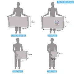 GENERICO - Toalla de Baño de Algodón 120gr 40x170cm verde manzana