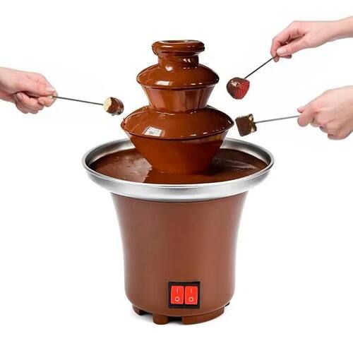 Mini Fuente de Fondue Eléctrica - Ideal para Chocolate, Queso y Salsas