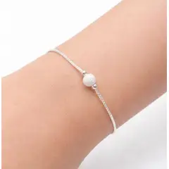 JOYERIA D'PILMER - PULSERA DE PLATA ESFERA DE LUZ