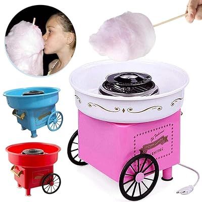 Máquina de Algodón de Azúcar Cotton Candy Maker Eléctrica Compacta Fiesta Hogar