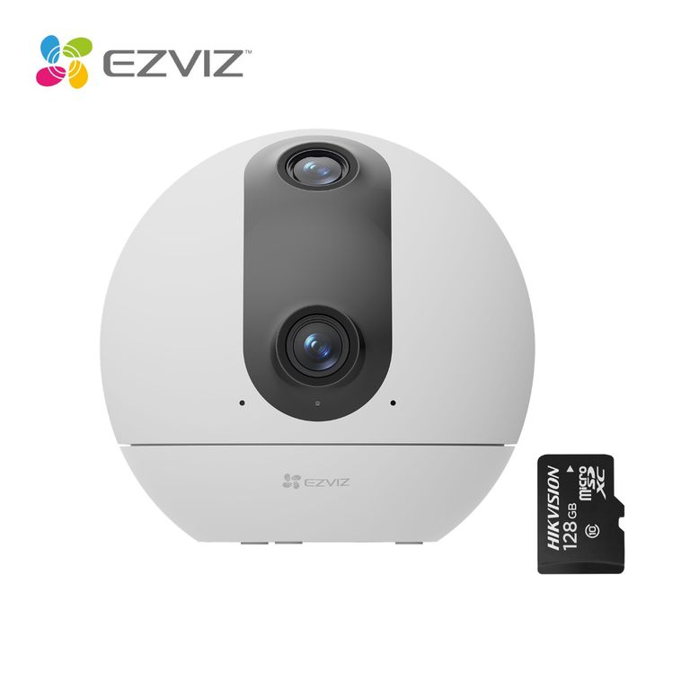 C60p Dual Mix Cámara WiFi 2K Doble Lente 360° + Micro SD 128GB