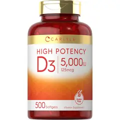 VITAMINA - D3 5000iu Carlyle apoyo de la salud cardiovascular