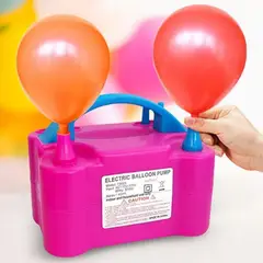 OEM - Bomba de Aire Eléctrica para Inflar Globos Rápido Portátil con Doble Boquilla
