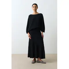 VELEZ - Vélez Falda Tejida Con Lúrex Para Mujer Nacarina Negro