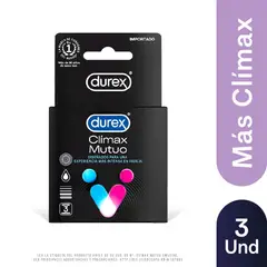 DUREX - Preservativo Clímax Mutuo Caja x 3 unid