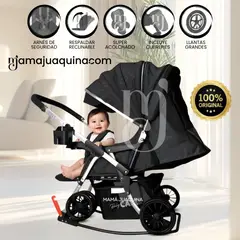 BABY HAPPY - Coche Cuna Mecedora de Lujo «NEXUS» Edición Limitada Black