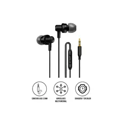 S&T - Audífonos NPHE-06 Jack 3.5mm Stereo Negro