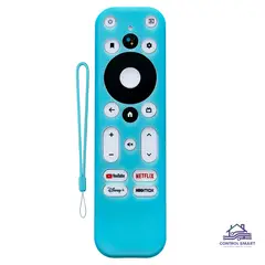 GENERICO - Funda de Silicona Turquesa Antideslizante para Control ONN 4K