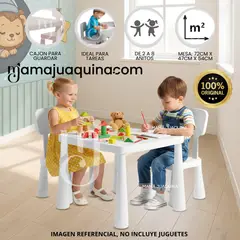 BABY - Mesa De Estudio Para Niños «PLAY WORK» Edición Limitada White