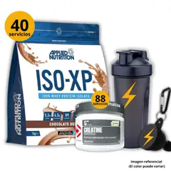 DYMATIZE - Proteína Iso xp 1kg Applied Nutrition Chocolate + Creatina Creapure 300gr + regalos