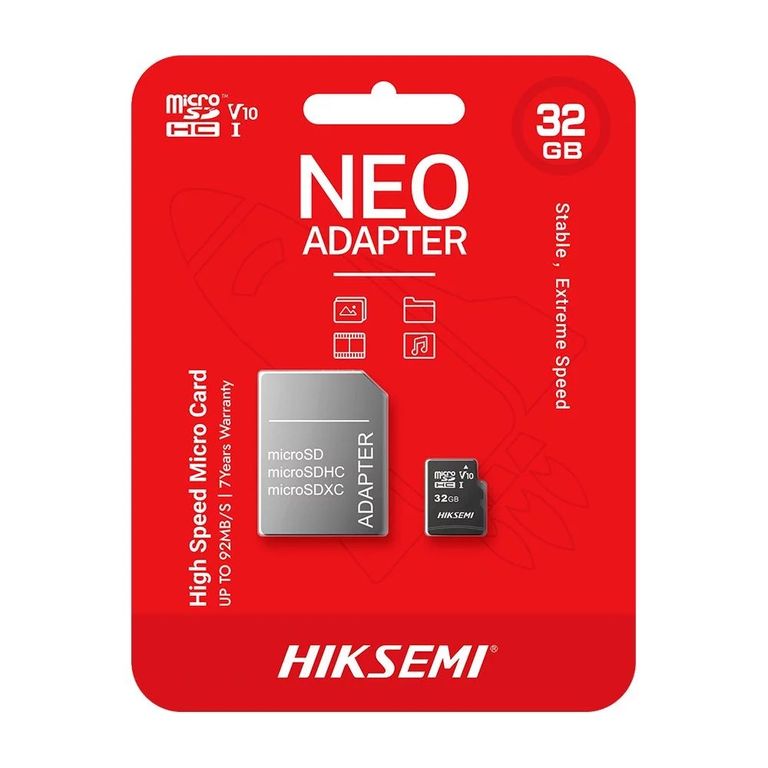 HIKVISION Neo 32GB MicroSDHC 10 MB/s HS-TF-C1 32G ADAPTER