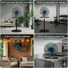 GENERICO - Ventilador 3 en 1 Pie Pared y Mesa 18 Pulgadas