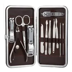 PENTHA - Kit Cortaúñas Pedicure y Manicure 12Piezas Acero Inoxidable