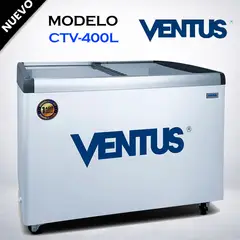 VENTUS - CONGELADORA TAPA VIDRIO INCLINADO 400L CTV-400L