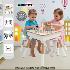 BABY - Mesa De Estudio Multifuncional Para Niños «LILI DESK» Edición Especial White