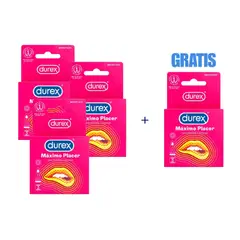 DUREX - Pack x 3 Cajas Preservativo Máximo Placer 3 unid + 1 Regalo (12 unids)