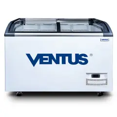 VENTUS - CONGELADORA DUAL TAPA DE VIDRIO CURVO DE 520 LT