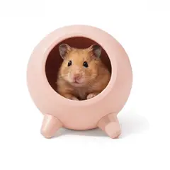 GENERICO - Casa Tipo Ovni Para Hamster De Plástico Duro Color Melón