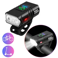 SEISA - Linterna Led Para Bicicleta Scooter Faro Delantero Recargable USB Ultra Potente