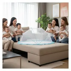 GENERICO - Mosquitero Sobre Cama Azul