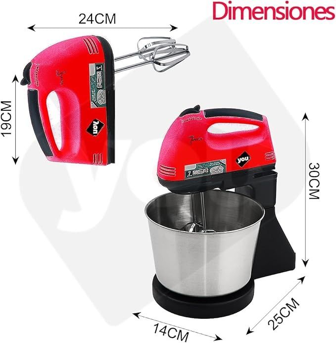 Batidora de Pedestal RAF 2.0L con Bowl de Acero Inoxidable