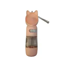 GENERICO - Bebedero Y Comedero Portátil 2 En 1 Para Mascotas Perros Y Gatos Color Melón