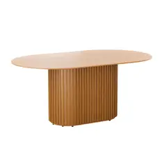PAZART MUEBLES - MESA DE COMEDOR OVAL LIVING 1.8 CANELA