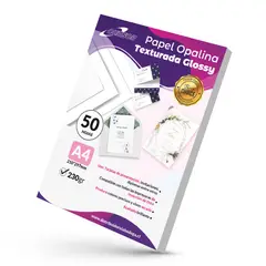 GENERICO - PAPEL OPALINA TEXTURADA GLOSSY 230G 50 HOJAS A4 CURSOR