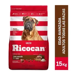 RICOCAN - Edad Avanzada + 7 Años Sabor Carne 15 Kg