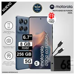 MOTOROLA - Celular Moto Edge 60 Fusion 8GB + 256GB Azul
