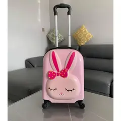 GENERICO - MOCHILA CON RUEDAS GIRATORIAS KAWAII MODELO CONEJITA