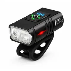 OEM - Luz Delantera para Bicicleta Recargable USB-C 1000LM 6 Modos Impermeable IPX5 Faro LED para Bici