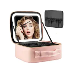 OEM - Maletín De Maquillaje Con Espejo Luz Led Cosmetiquera