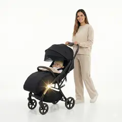 LITTLE BRU ACCESORIOS EXCLUSIVOS - Coche Plegado Automático Compact Negro Protección UV