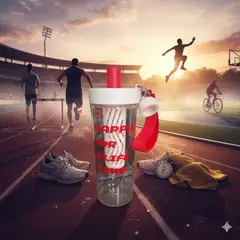 GENERICO - PP botella de agua portátil de gran capacidad COOKER KING 650ML BEIGE