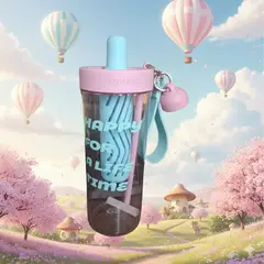 GENERICO - PP botella de agua portátil de gran capacidad COOKER KING 680ML CELESTE