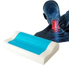 OEM - Almohada de Gel Refrescante Soporte para el Cuello de Espuma Viscoelástica Cervical Ergonómica