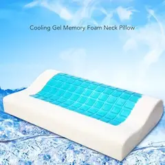OEM - Almohada de Gel Refrescante Soporte para el Cuello de Espuma Viscoelástica Cervical Ergonómica