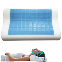OEM - Almohada de Gel Refrescante Soporte para el Cuello de Espuma Viscoelástica Cervical Ergonómica