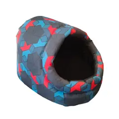 GENERICO - Cama Tipo Cueva Abrigadora Para Conejos Y Hamster Color Azul