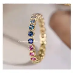 LA TIENDA 88 JOYAS Y ACCESORIOS - La Tienda 88 - Anillo De Compromiso Churumbela Mujer Bañado en Oro - Amarillo