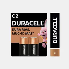 GENERICO - Pilas Baterias DURACELL C Alcalina 15v C2 X 2 UNIDADES