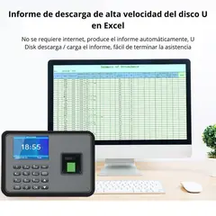 OEM - Reloj Marcador de Huella Digital para Empresas Sin Software - Exportación USB